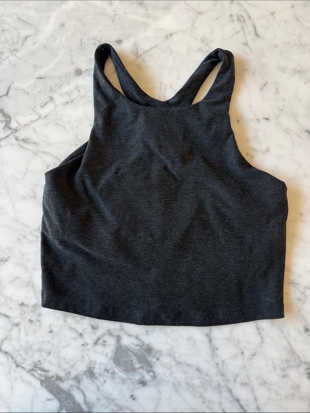 Beyond yoga charcoal gray top. M
